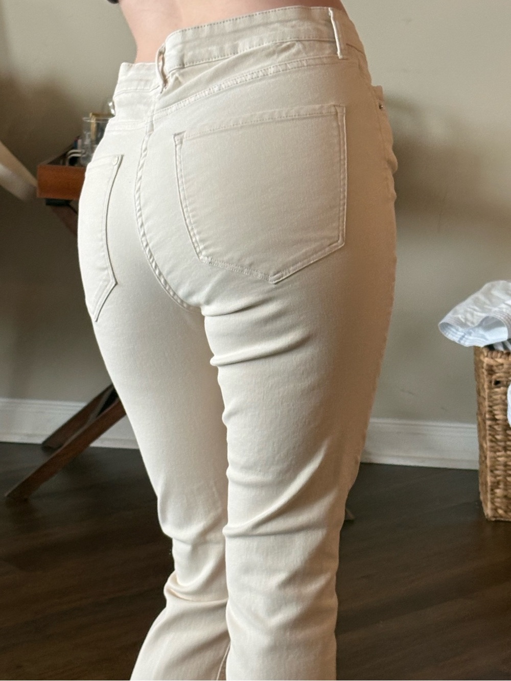 Beige High-Rise Women’s Jeans